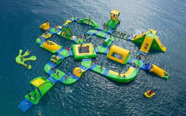 Aquazone water park on Lake Mulwala